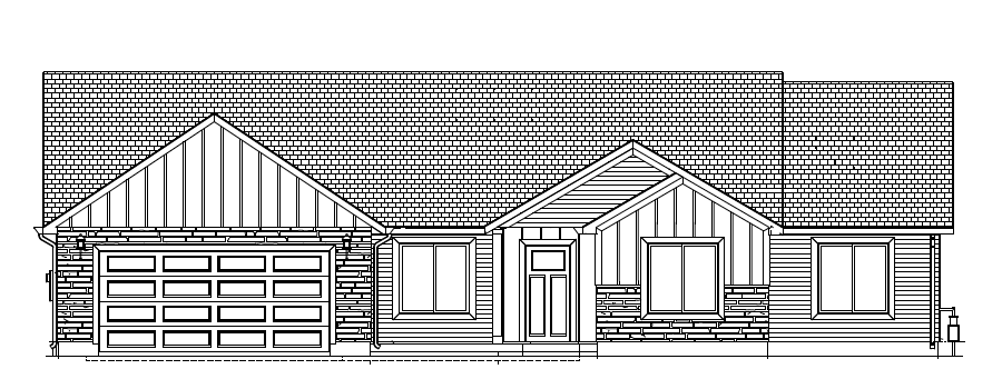 Elevation A. 1,756sf New Home