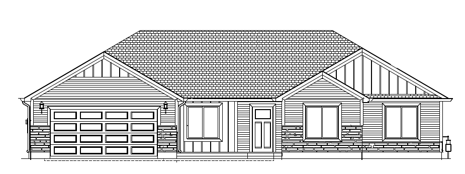 Elevation B. Canterbury Home with 2 Bedrooms