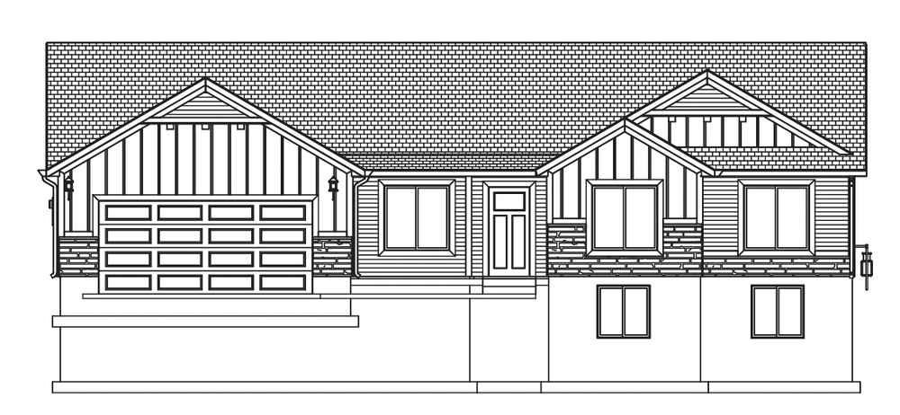 Elevation A. Oxford Home with 3 Bedrooms